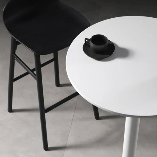 Table de bar ronde moderne en acrylique blanc pour bistro