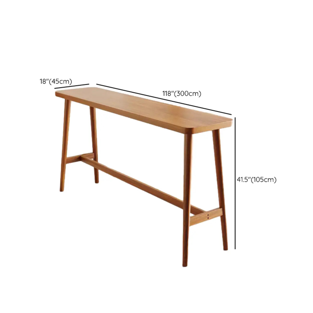 Table de bar rectangulaire en bois couleur expresso avec repose-pieds pour 2 personnes