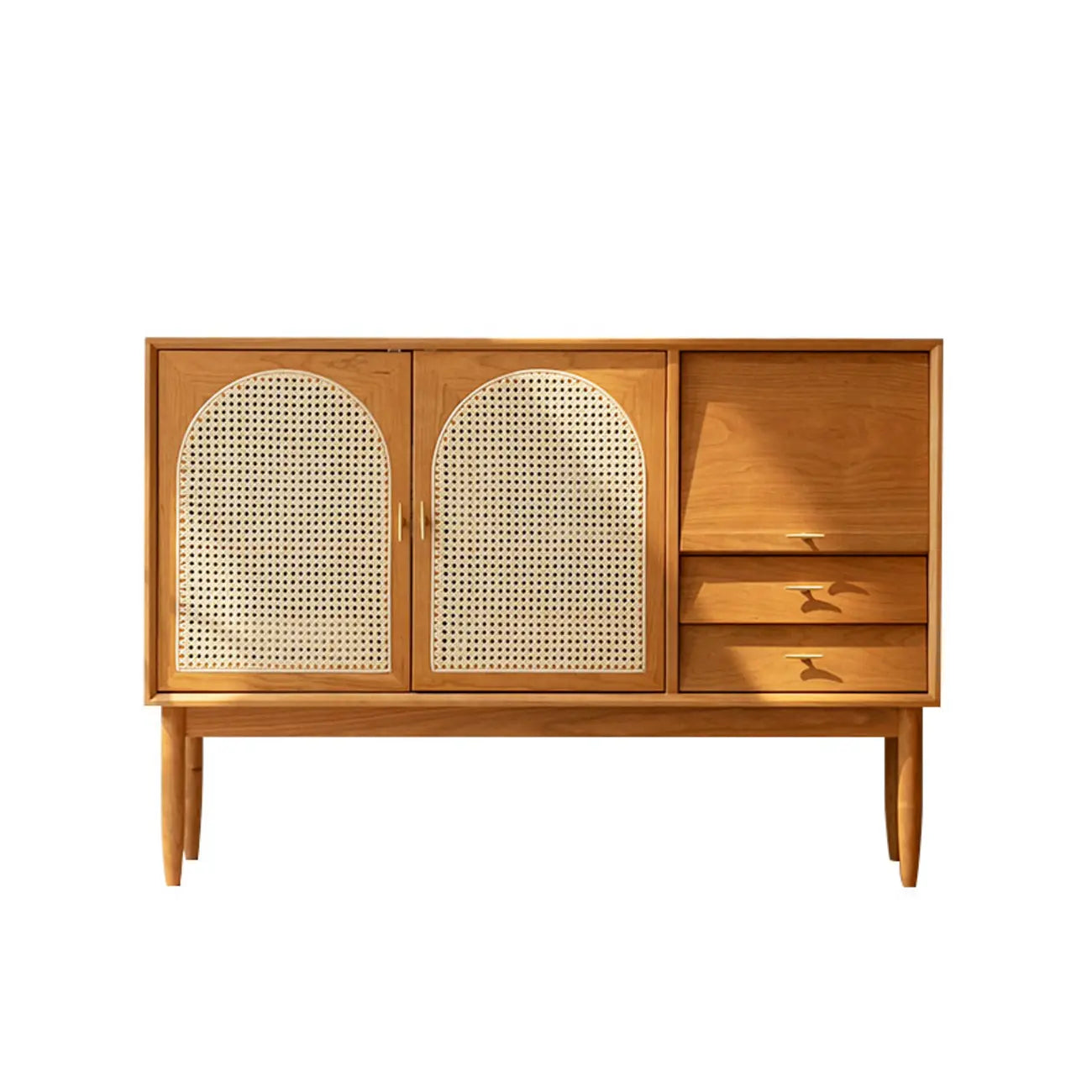 Buffet scandinave en bois avec rangement pour salon