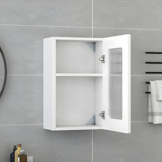 Vitrine moderne et simple en bois avec porte en verre flottante