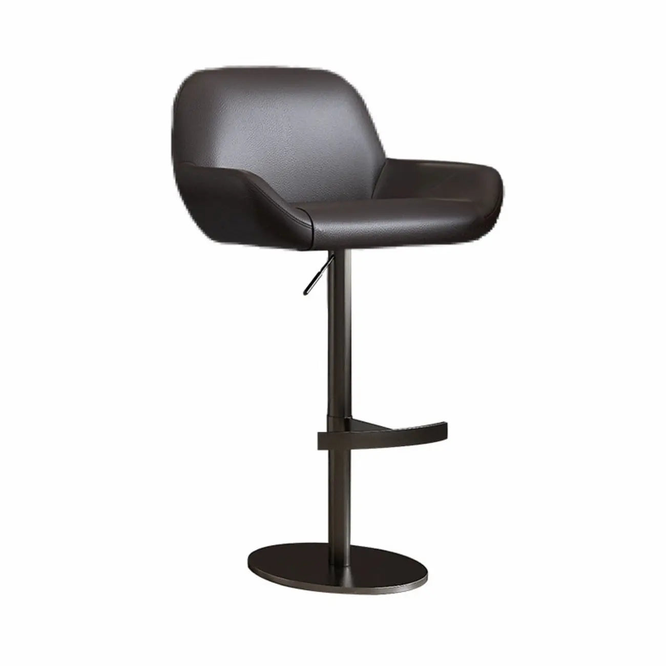 Tabourets de bar pivotants minimalistes en cuir avec dossier bas pour la cuisine