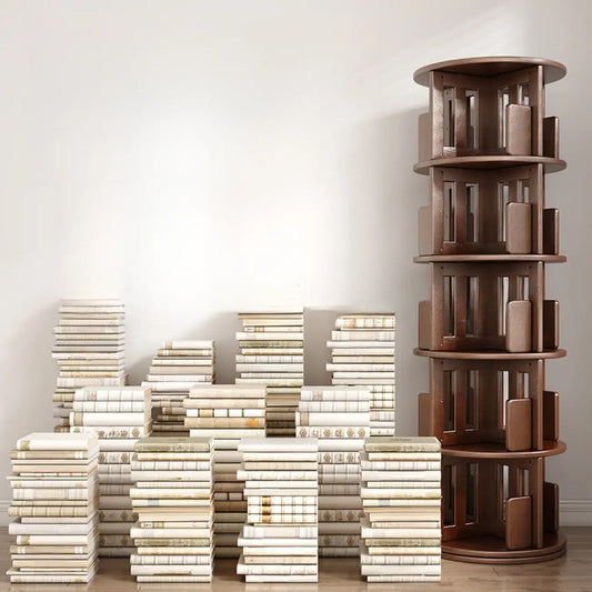 Bibliothèque d'angle pivotante verticale moderne en bois