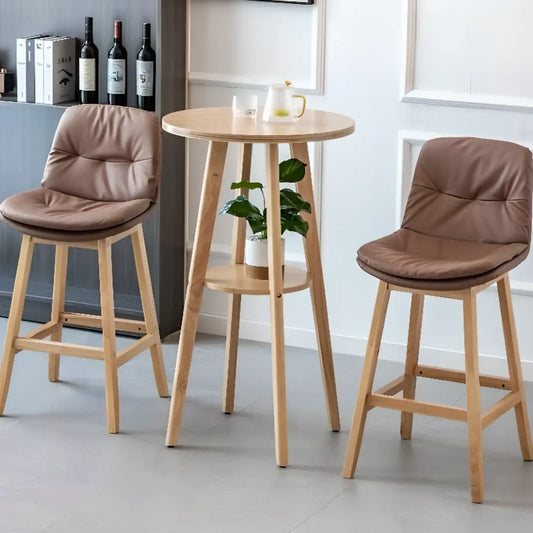 Tables de support d'étagères en bois brun scandinave