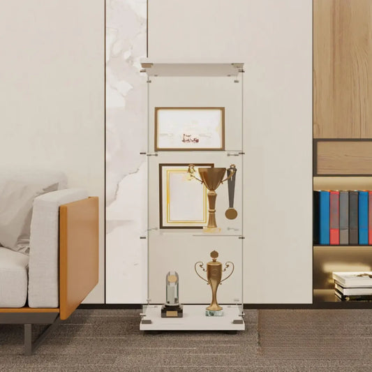 Étagère réglable noire, vitrine de rangement ouverte