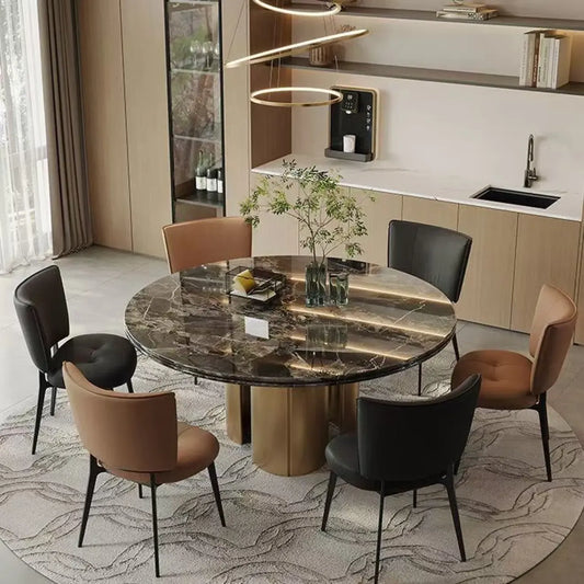 Chaises de salle à manger capitonnées à dossier incurvé, style urbain chic