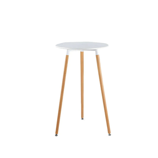 Table de bar carrée petite hauteur en bois naturel