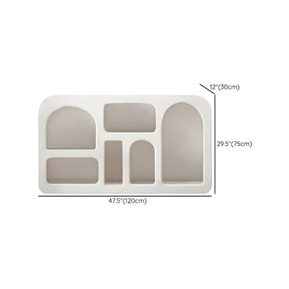 Vitrine à plusieurs étagères ouverte en bois blanc