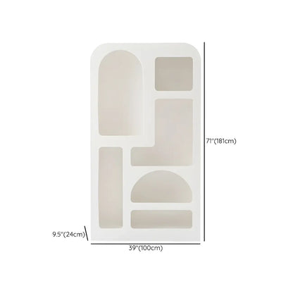 Vitrine à plusieurs étagères ouverte en bois blanc