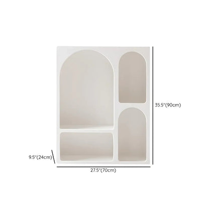 Vitrine à plusieurs étagères ouverte en bois blanc