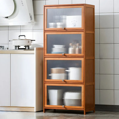 vaisselier de cuisine moderne en acier gris anthracite avec porte vitrée