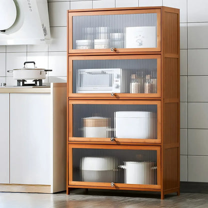 vaisselier de cuisine moderne en acier gris anthracite avec porte vitrée