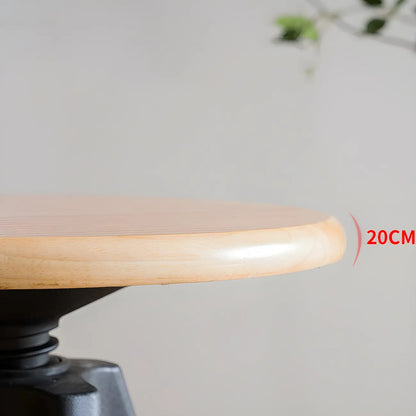 Tabourets de bar pivotants sans dossier réglables en bois marron