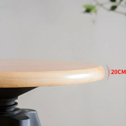 Tabourets de bar pivotants sans dossier réglables en bois marron