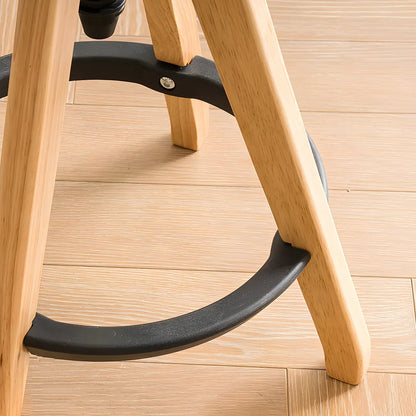 Tabourets de bar pivotants sans dossier réglables en bois marron