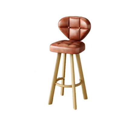Tabourets de bar modernes capitonnés, hauteur comptoir, avec repose-pieds en métal