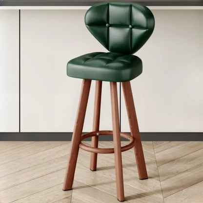 Tabourets de bar modernes capitonnés, hauteur comptoir, avec repose-pieds en métal