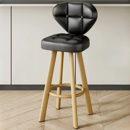 Tabourets de bar modernes capitonnés, hauteur comptoir, avec repose-pieds en métal