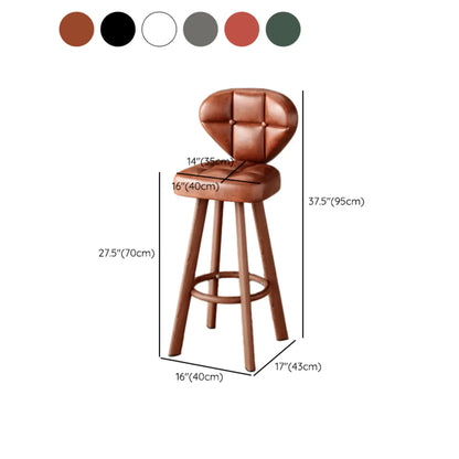 Tabourets de bar modernes capitonnés, hauteur comptoir, avec repose-pieds en métal