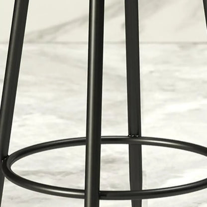 Tabourets de bar glamour en métal rembourré avec dossier bas ouvert pour la cuisine