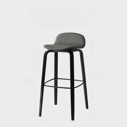 Tabourets de bar minimalistes en bois avec repose-pieds pour la cuisine