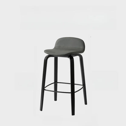 Tabourets de bar minimalistes en bois avec repose-pieds pour la cuisine