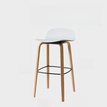 Tabourets de bar minimalistes en bois avec repose-pieds pour la cuisine