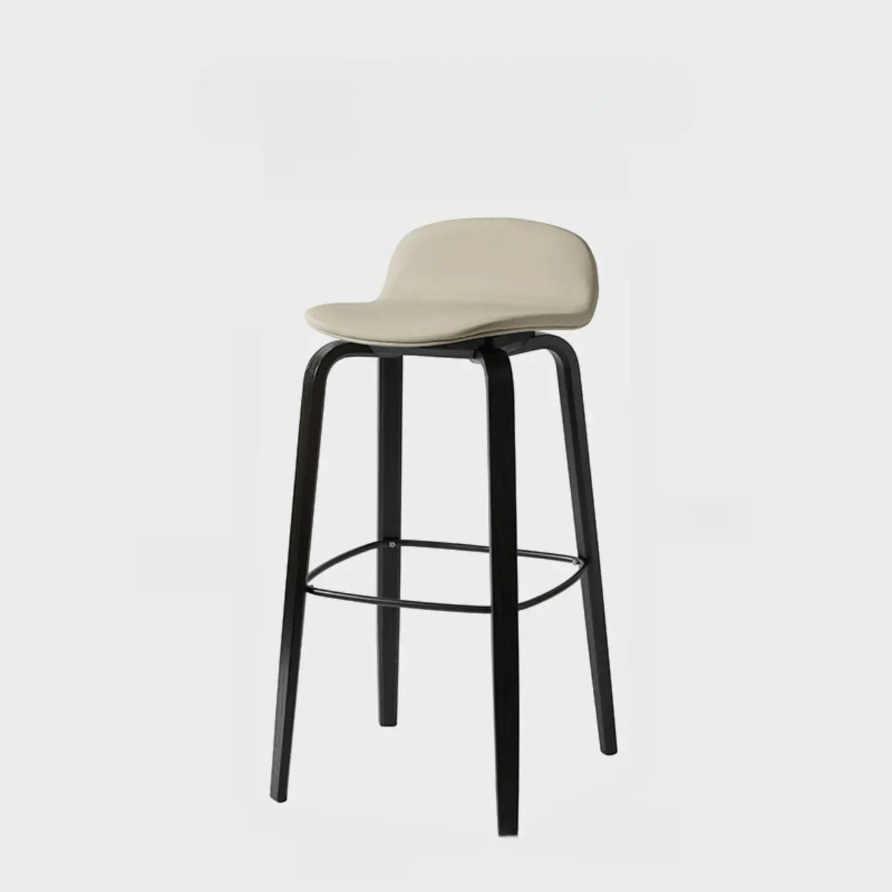 Tabourets de bar minimalistes en bois avec repose-pieds pour la cuisine