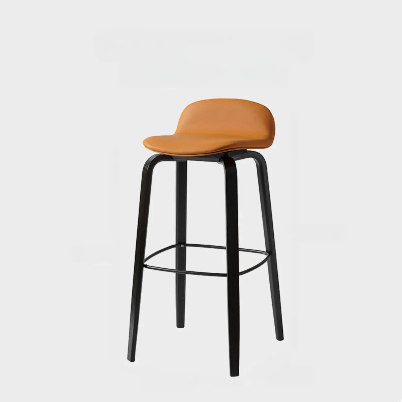 Tabourets de bar minimalistes en bois avec repose-pieds pour la cuisine