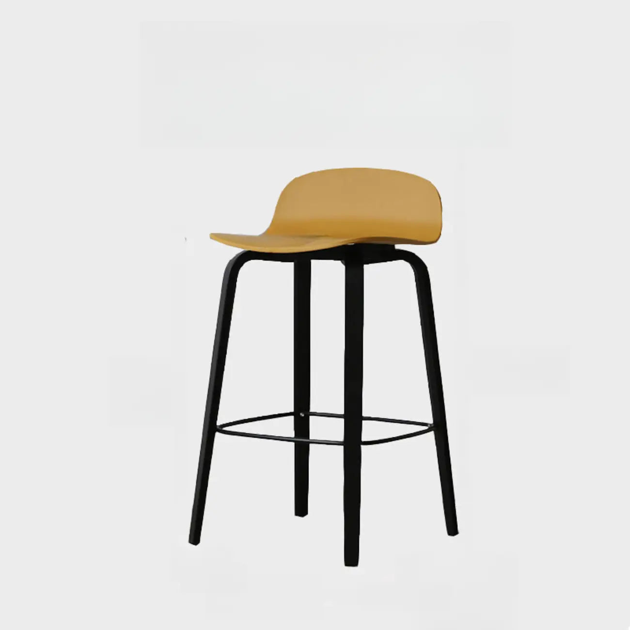 Tabourets de bar minimalistes en bois avec repose-pieds pour la cuisine