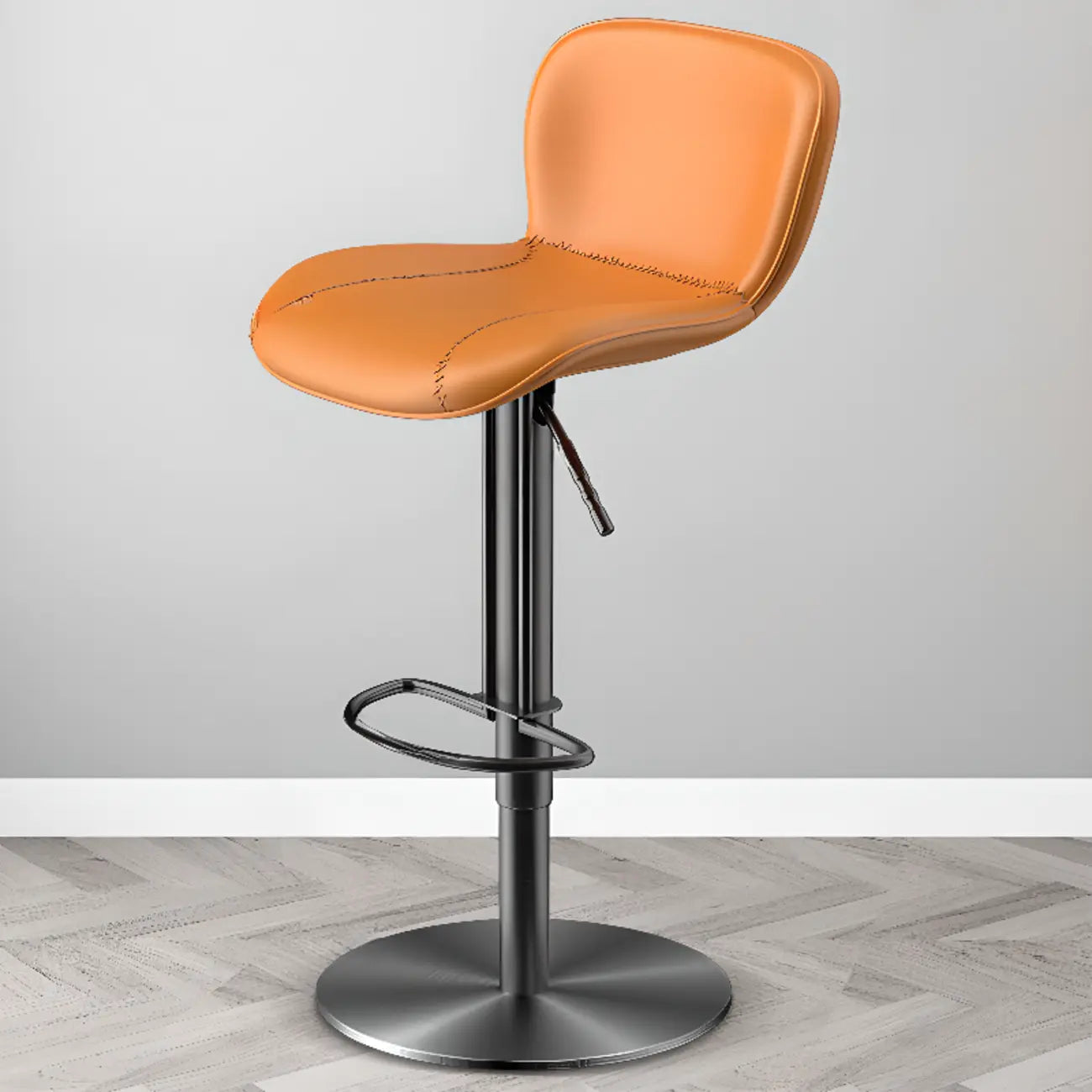 Tabourets de bar modernes en cuir réglables avec repose-pieds pour cuisine