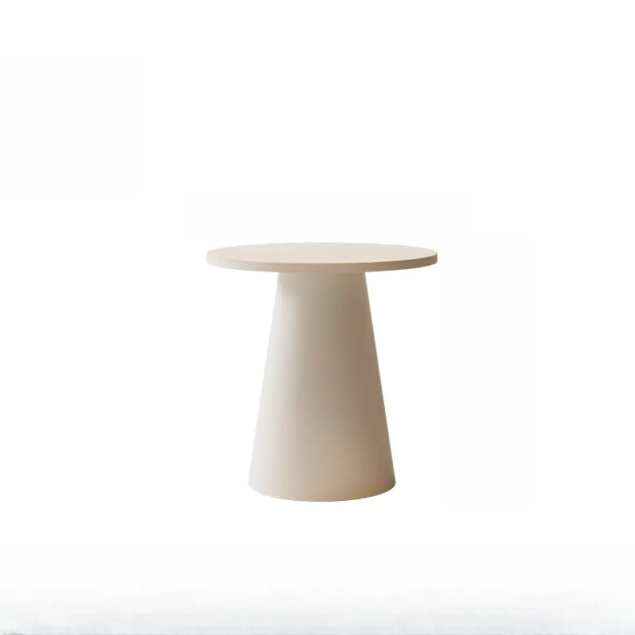 Table d'appoint ronde minimaliste en bois blanc pour salon
