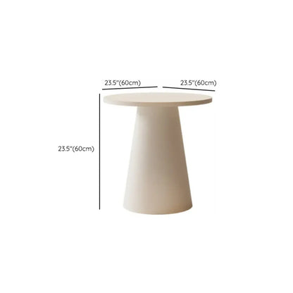 Table d'appoint ronde minimaliste en bois blanc pour salon