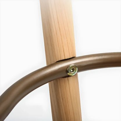 Tabourets de bar scandinaves en bois capitonné et similicuir, sans dossier