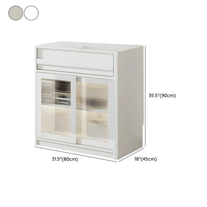 Buffet contemporain avec comptoir en pierre et tiroirs