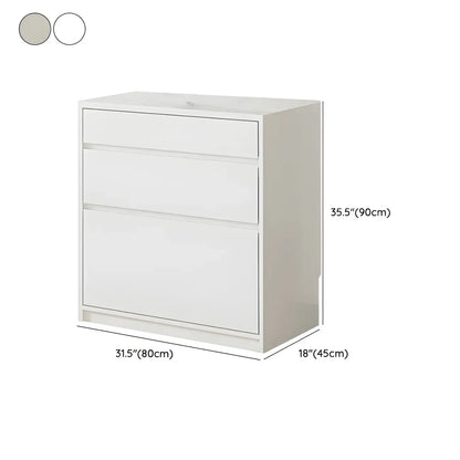 Buffet contemporain avec comptoir en pierre et tiroirs