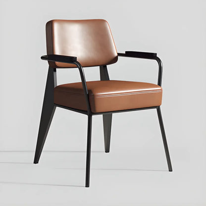 Chaise de salle à manger moderne rembourrée avec accoudoirs