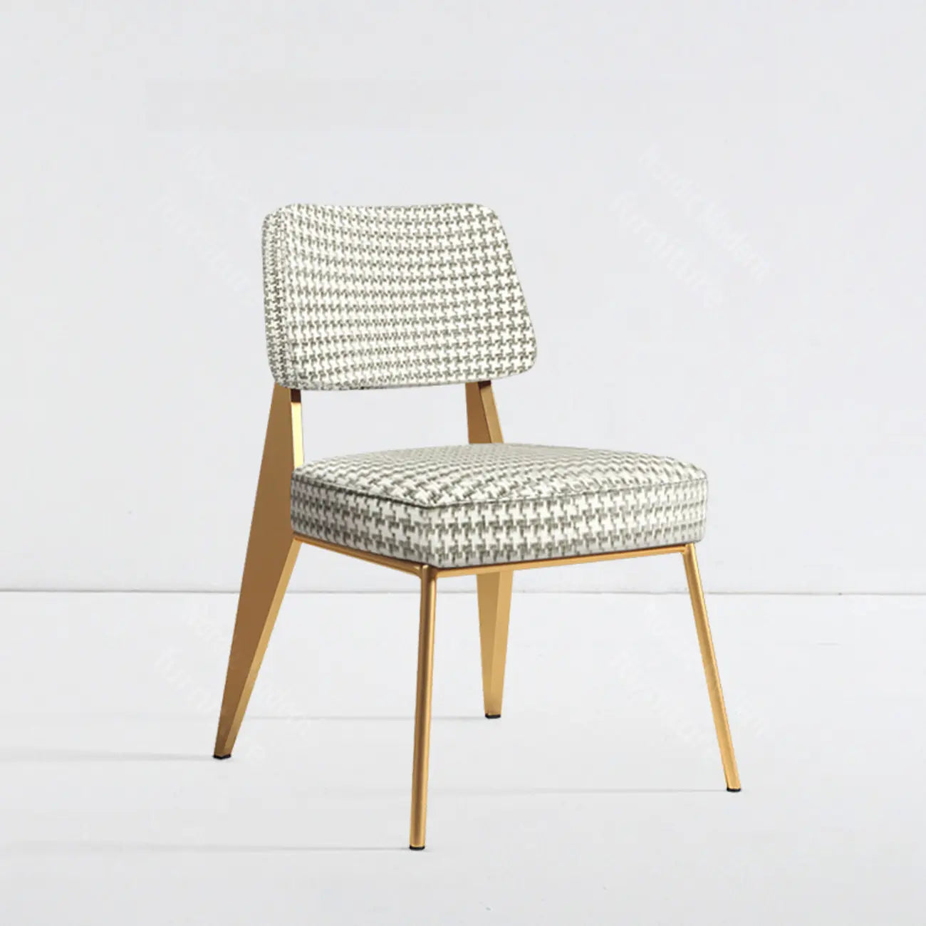 Chaise de salle à manger moderne rembourrée avec accoudoirs