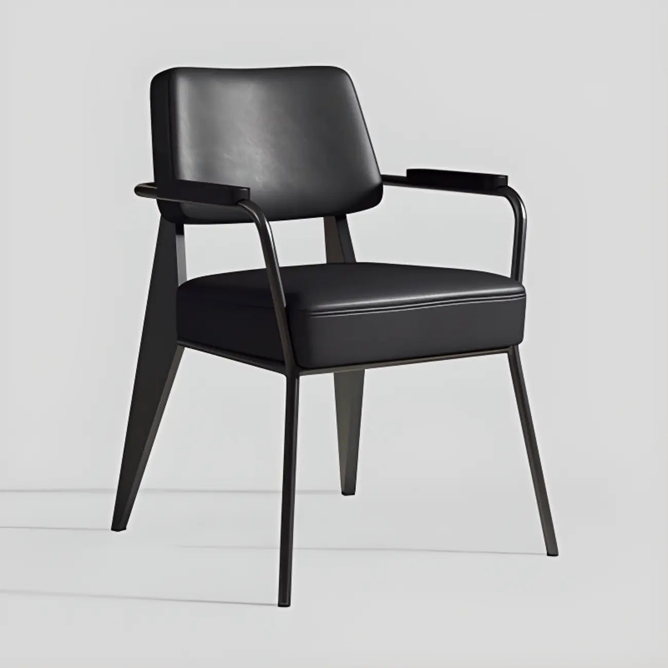 Chaise de salle à manger moderne rembourrée avec accoudoirs