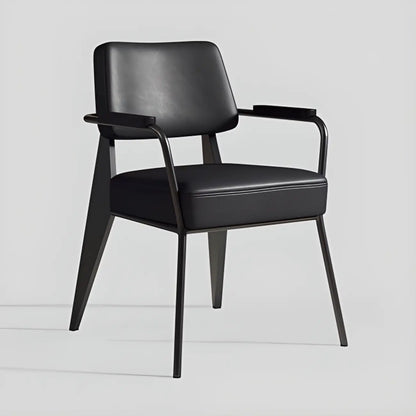 Chaise de salle à manger moderne rembourrée avec accoudoirs