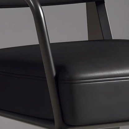 Chaise de salle à manger moderne rembourrée avec accoudoirs