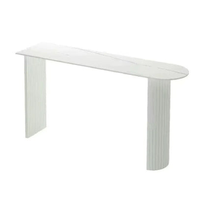Table de bar moderne avec plateau en marbre et cadre géométrique pour les repas
