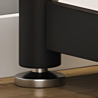 Vitrine de rangement réglable en verre noir avec éclairage