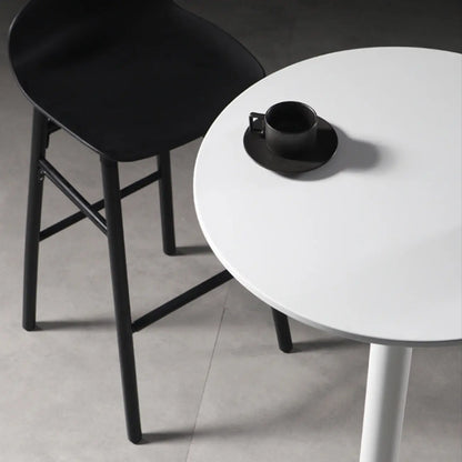 Table de bar ronde moderne en acrylique blanc pour bistro