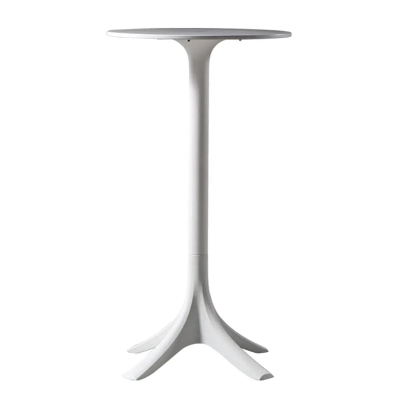 Table de bar ronde moderne en acrylique blanc pour bistro