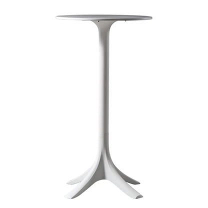 Table de bar ronde moderne en acrylique blanc pour bistro