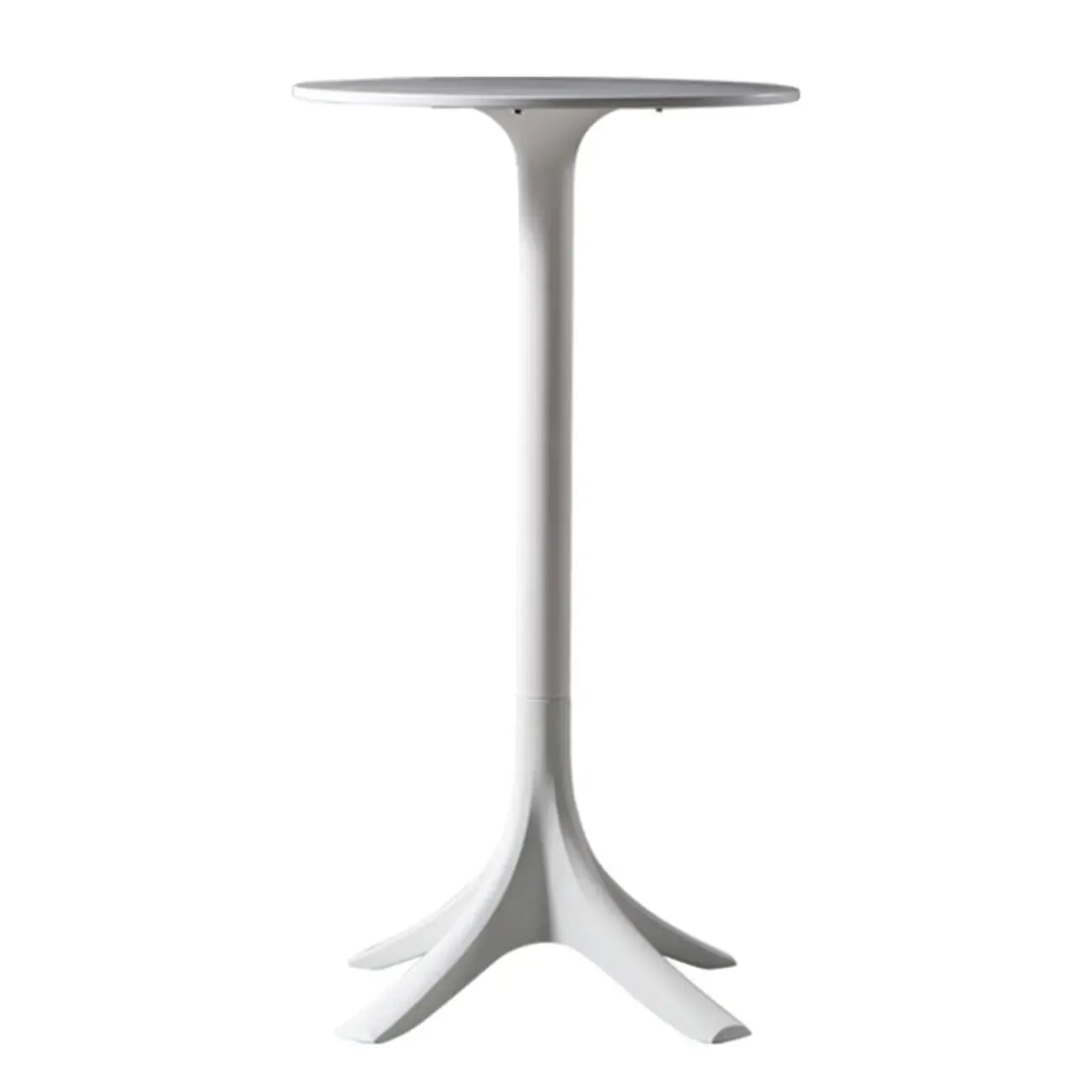 Table de bar ronde moderne en acrylique blanc pour bistro