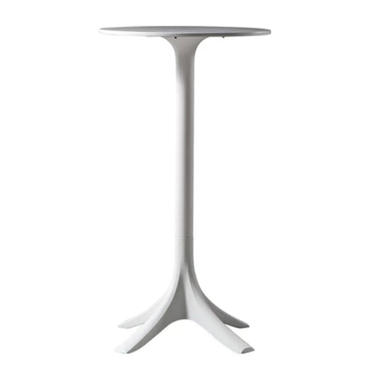 Table de bar ronde moderne en acrylique blanc pour bistro