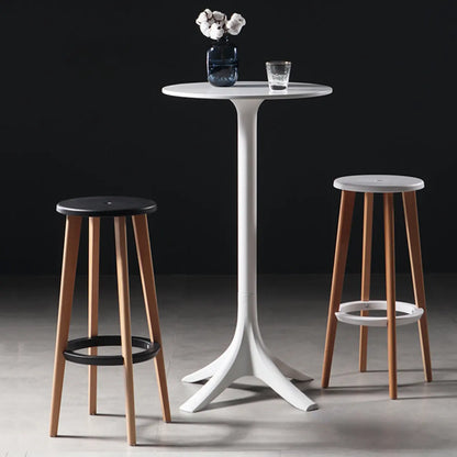 Table de bar ronde moderne en acrylique blanc pour bistro
