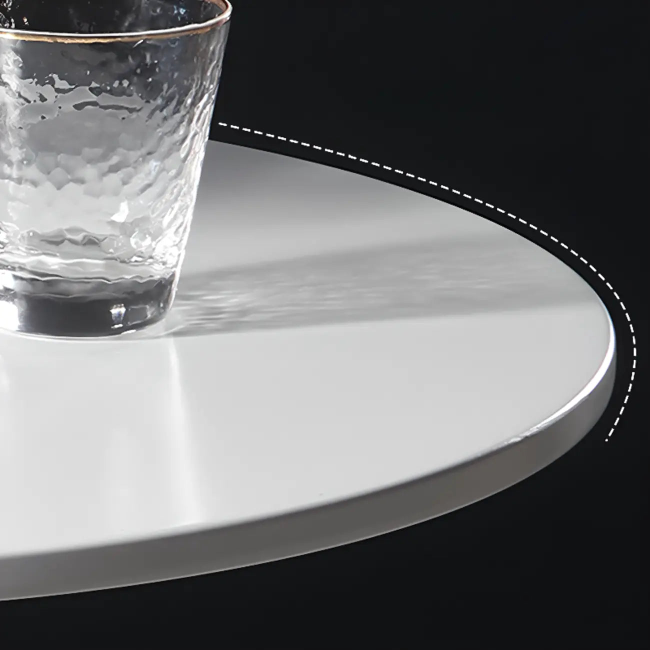 Table de bar ronde moderne en acrylique blanc pour bistro