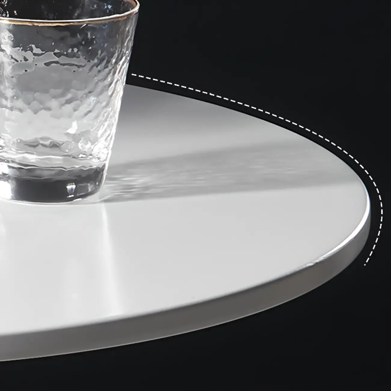 Table de bar ronde moderne en acrylique blanc pour bistro